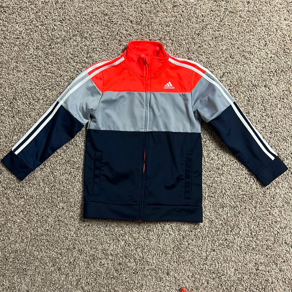 Adidas zip up jacket boys size 7